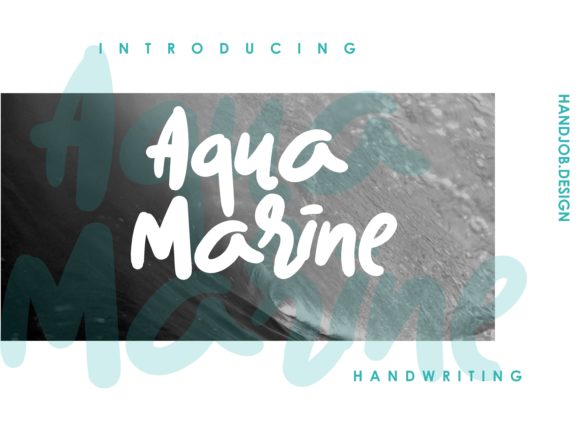 Aqua Marine Font: A Playful Script for Handmade Products
