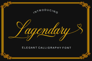 Lagendary: A Modern Calligraphy Typeface for Editorial Design and Publishing